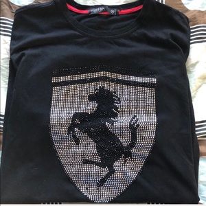 Hudson Outerwear - Black Sequin Horse Tee Men’s 2X